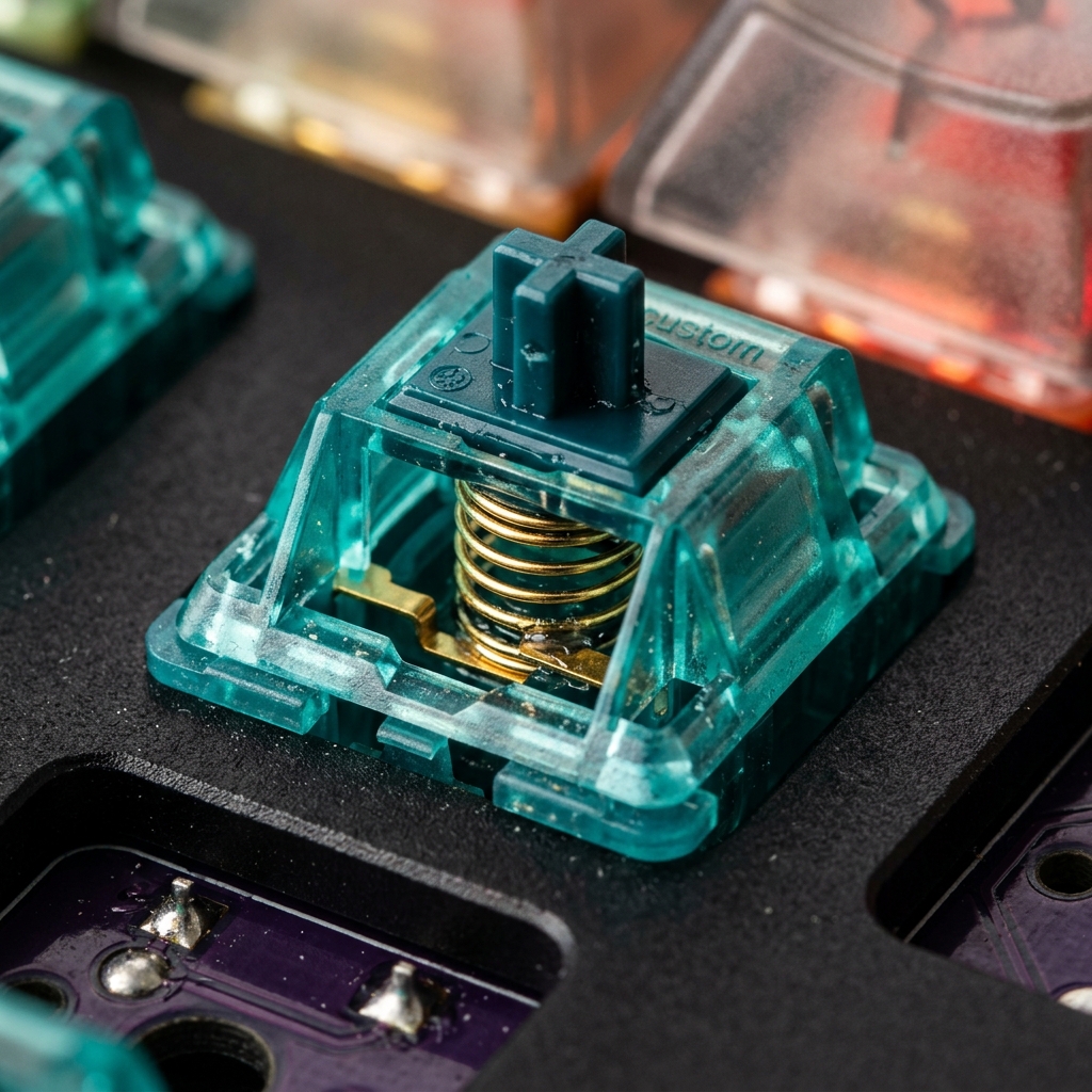 Teal Gold Linear Switches